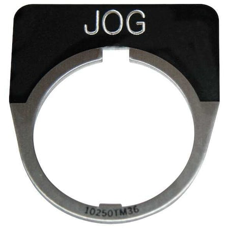 Eaton 10250TM19 - Cutler-Hammer Legend Plate,Half Round,Jog,Black