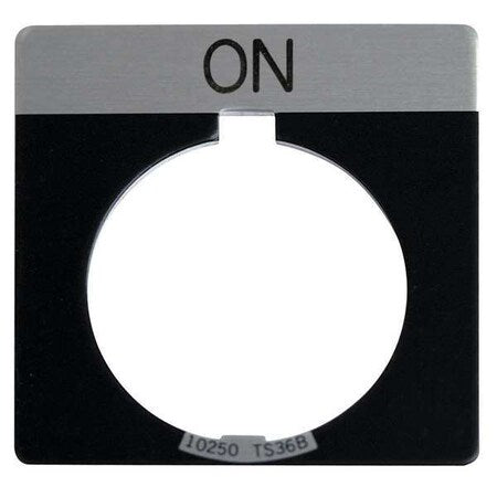 Eaton 10250TS25 - Cutler-Hammer Legend Plate,Square,On,Black
