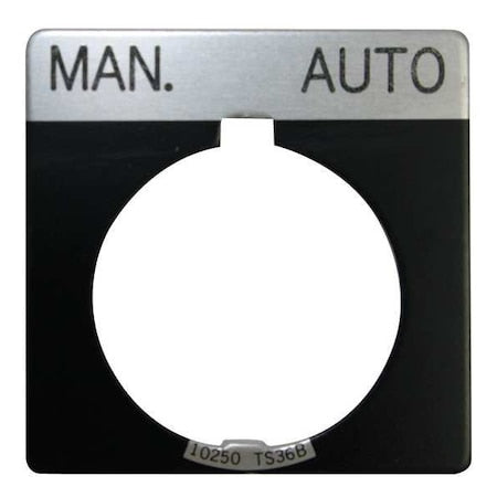 Eaton 10250TS67 - Cutler-Hammer Legend Plate,Manual Automatic,Black