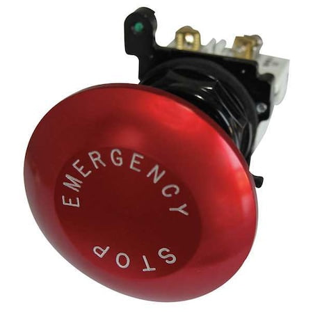 Eaton E34GDBJ2N8-1X - Mushroom Push Button,Non Illum,Red,1 NO/1 NC