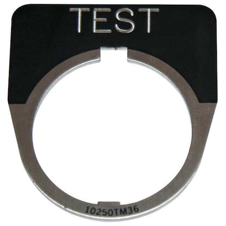 Eaton 10250TM83 - Legend Plate,Test,White/Black,Half-Round