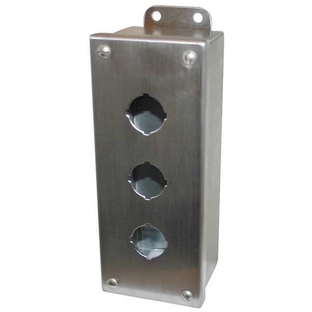 Eaton 10250TN35 - Push Button Enclosure,30mm,3 Holes,SS