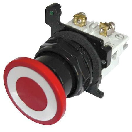 Eaton E34GEBC2-3X - Mushroom Head Push Button,Non-Illum,Red,2 NC
