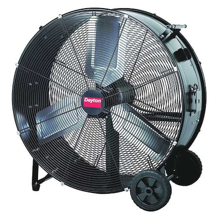 Dayton 45LW12 - Light Duty Industrial Fan, 42 in Blade Dia, Non-Oscillating, 115 VAC, 12500/16800 CFM