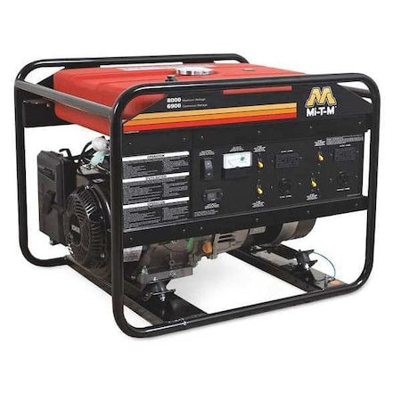 Mi-T-M GEN-8000-0MK0 - Portable Generator, Gasoline, 6,900 W Rated, 8,000 W Surge, Recoil Start, 120/240 V AC, 57.5/28.75 A