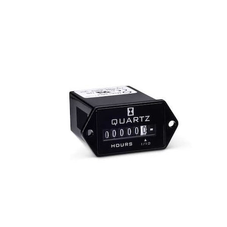Trumeter 732-0004 - Hour Meter,DC Quartz,2-Hole,Rectangular