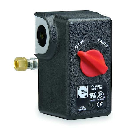 Condor Usa 11SA2E - Pressure Switch, Standard, DPST, 1 Ports, 1/4" NPT, 20 to 105 psi Range