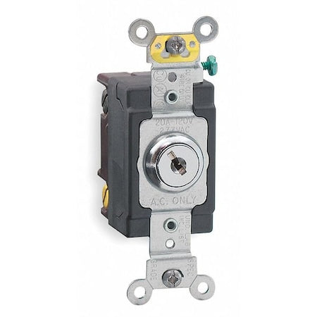 Leviton 1221-2KL - Wall Switch, 1-Pole, Maintained, Metallic