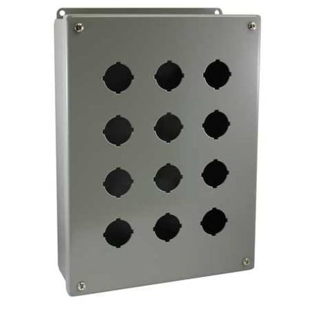 Wiegmann PB12 - Push Button Enclosur,30mm,12 Hole,Carb Steel