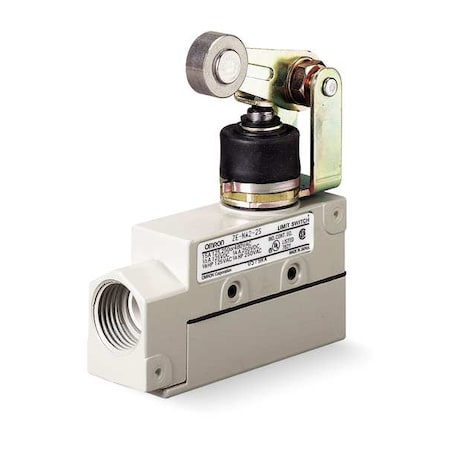 Omron ZE-NA2-2S - Limit Switch, Plunger, Roller Lever, SPDT, 15 A at 480 V AC, Actuator Location: Top
