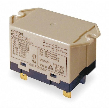 Omron G7L-2A-TUBJ-CB-DC24 - Top Flange, Enclosed Power Relay, Square, 30 A, 6 Pins, Quick Connect