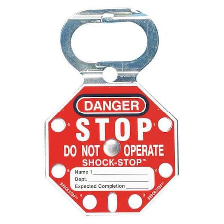 Brady 87693 - Lockout Hasp, Silver, Steel, 6 Max. No. of Padlocks, 323/1000 in Max. Shackle Dia.