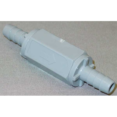 PVC CHK 426-6B6B-B - 3/8" Barb Gray PVC Ball Cone Spring Check Valve