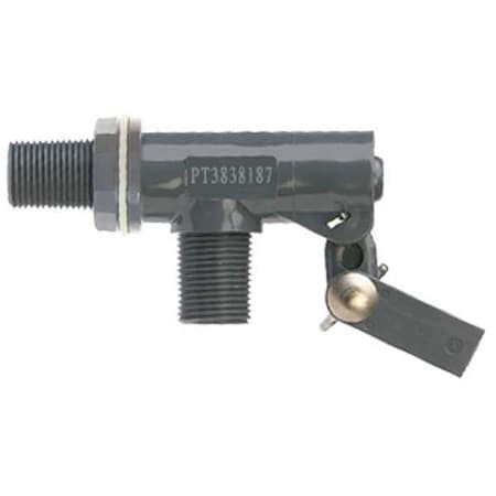 Kerick PT3838187 - Float Valve,3/8 In,PVC,Bulkhead Mount