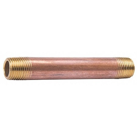 464-020 - 3/4" MNPT x 2" TBE Red Brass Pipe Nipple Sch 40