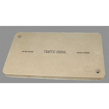 Quazite PG1730CA0046 - Underground Enclosure Cover, Traffic Signal Logo, 17-1/2 in. W x 30-1/2 in. L, 8000 lb