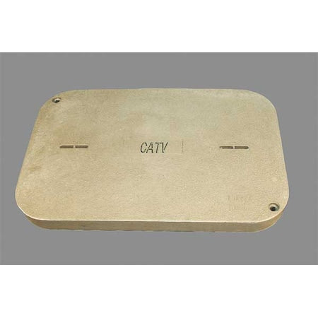 Quazite PG2436HA0010 - Underground Enclosure Cover, CATV Logo, 3 in. H x 24 in. W x 36 in. L, 15000 lb, Polymer Concrete