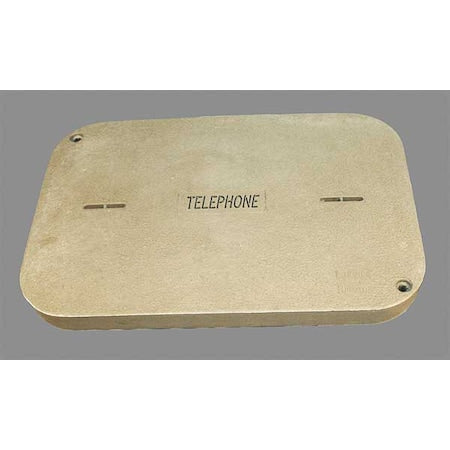Quazite PG2436CA0043 - Underground Enclosure Cover, Telephone Logo, 3 in. H x 24 in. W x 36 in. L, 8000 lb