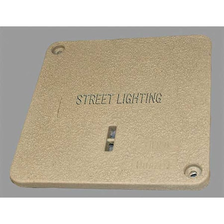 Quazite PC1212CA0041 - Underground Enclosure Cover, Street Lighting Logo, 12-13/16 in. W x 12-13/16 in. L, 8000 lb