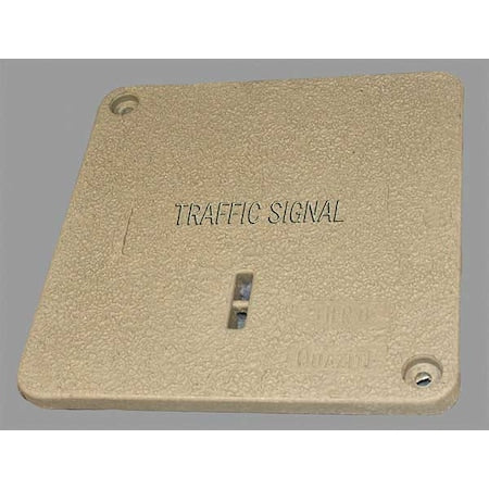 Quazite PC1212CA0046 - Underground Enclosure Cover, Traffic Signal Logo, 12-13/16 in. W x 12-13/16 in. L, 8000 lb