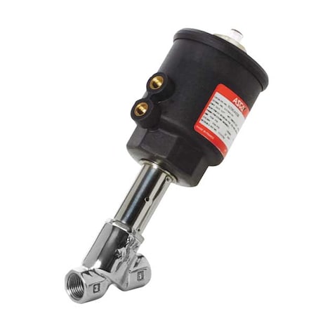 Asco 8290B045 - Red Hat Angle Body Piston Valve,SS,NC,1/2 In