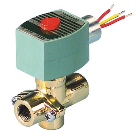 Asco 8267G019 - Solenoid Valve, 2-Way, 2-Position, Normally Closed, 3/4 in Pipe Size, 120 V AC, Self-Cleaning, Brass