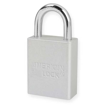American Lock A1105CLR - Anodized Aluminum Safety Padlock, Keyed Different, 1-1/2 in Wide with 1 in Tall Shackle, Silver