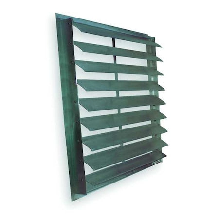 Dayton 45C663 - 60 in 63"H-W 6 1/4"L Extrd Alu Backdraft Dampr, 60-1/2 in x 60-1/2 in, Aluminum