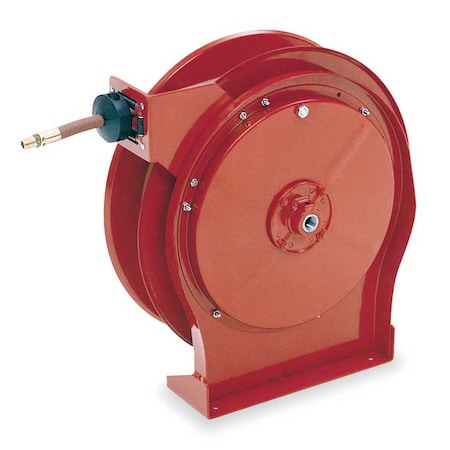 Reelcraft A5835 OLP - Spring Return Hose Reel, 1/2 in Hose Diameter, 35 ft Length, 300 psi Max. Pressure, Brass, Red