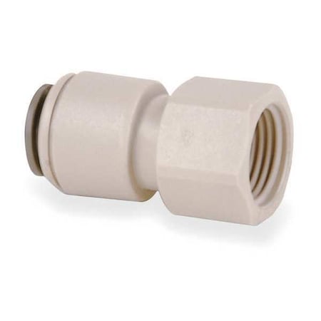 John Guest CI-3208U7-S - Push-Fit Adapter Fitting, 1/4 in Tube Size, Acetal, Gray, 10 PK