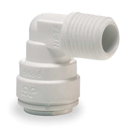 John Guest PI-480821-S - Push-Fit Elbow Fitting, 1/4 in Tube Size, Acetal, Gray, 10 PK