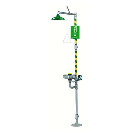 Haws 8300-8309 - Eyewash and Shower Station, Stainless Steel Bowl, Includes AXION MSR Hydrodynamic Showerhead