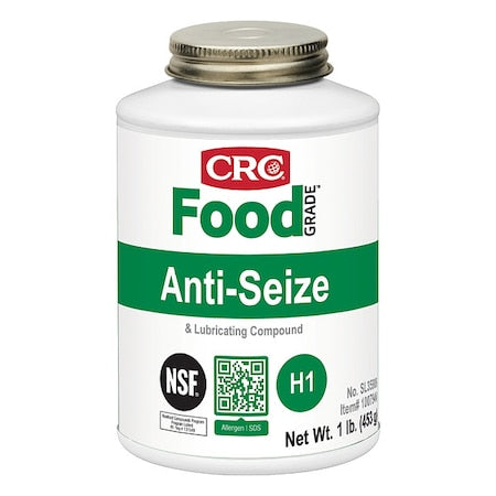 Crc SL35906 - Anti-Seize, Food Grade, Brush-Top Can, 16 oz, Non-Metallic Base, 1800 Degrees F Max Op Temp, Paste