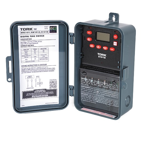 Nsi Tork E101B - Electronic Timer, Gray, Plastic