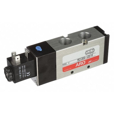 Aro M213SS-120-A - Solenoid Air Control Valve,3/8 In,120 VAC