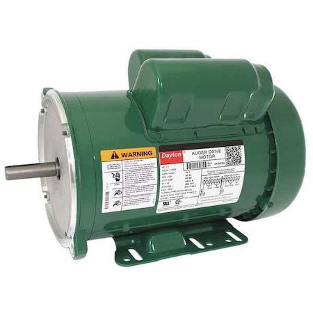 Dayton 4K998 - Auger Drive Motor, Capacitor-Start, 1 1/2 HP, 115/230 V AC, 1,725 Nameplate RPM, 56 Y Frame