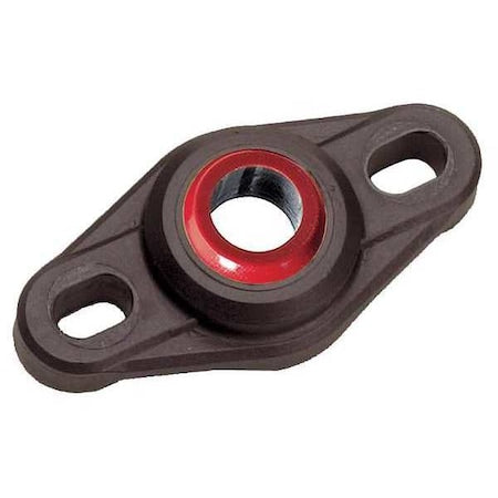 Igus EFOI-03 R - 2 Holes, Rhombus Housing, 2 Bolt Flange Bearing, Spherical Plain, 3/16 in Dia, Polymer