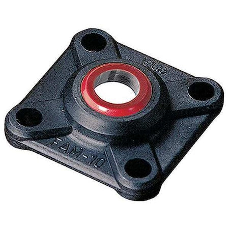 Igus EFSI-06 R - 4 Holes, Rhombus Housing, 4 Bolt Flange Bearing, Spherical Plain, 3/8 in Dia, Polymer