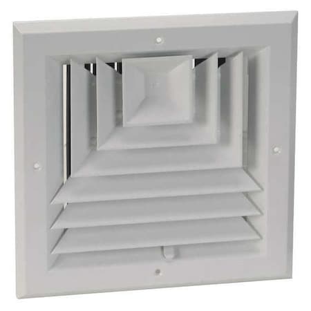 N/A 4MJJ4 - 10 in Square 3-Way Multilouver Diffuser, White