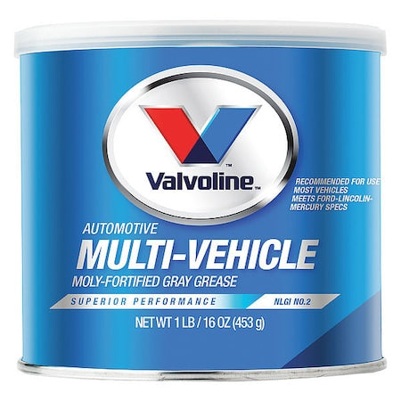 Valvoline VV632 - Multipurpose Grease, 1 lb, Tub, 375 Degrees F Max Op Temp, Gray