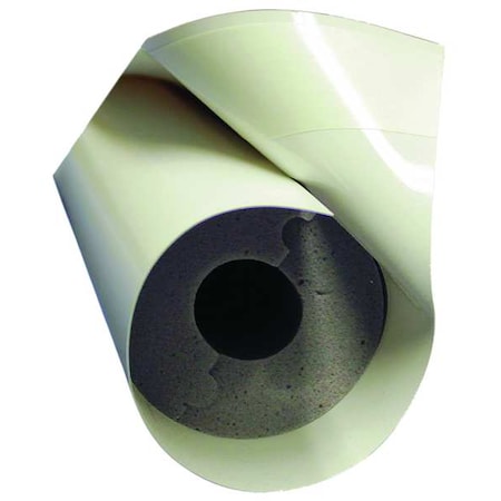 Techlite Insulation 0879-0075IP100-PF-0920-01 - Pipe Insulation, 1-1/8" OD, 4 ft. L, Melamine Foam, 1 in Wall