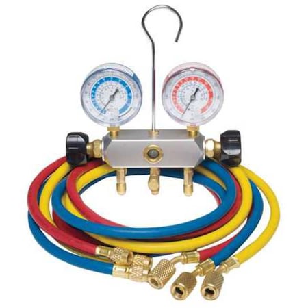 Dayton 4PDF8 - Manifold Gauge Set, 2 Valve,3 Hoses