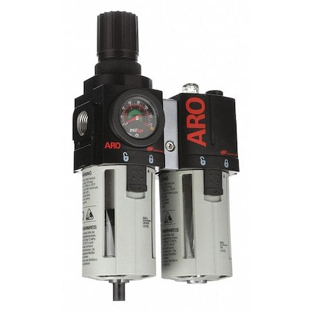 Aro C38341-600 - FRL,2 pcs,1/2" NPT,5 micron,120 cfm