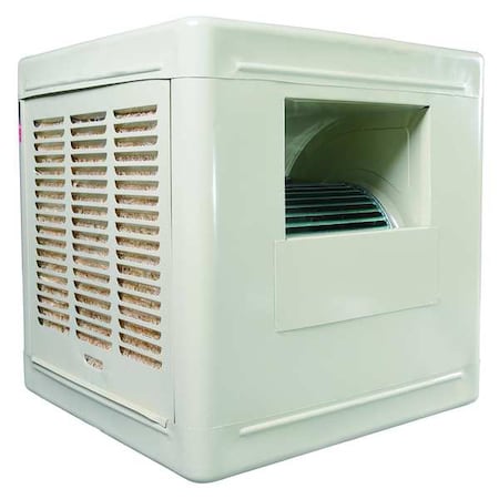 Dayton 4RNP4 - Ducted Evaporative Cooler, 4,800 cfm, 1,400 sq ft, 15 gal, 1/2 hp, Belt