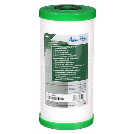 3M Aqua-Pure AP811 - Quick Connect Filter, 20 gpm, 25 Micron, 4-5/8" O.D., 9 3/4 in H