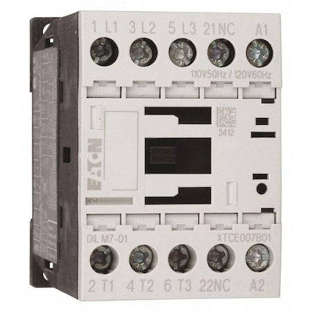 Eaton XTCE007B01TD - IEC Magnetic Contactor, 1 NC, 24 V DC, 3 P, Non-Reversing, Screw