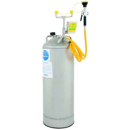 Bradley S19-788 - Portable Eyewash, Pressurized, 15 gal Tank Capacity, Portable, 34 in H., 12 in W