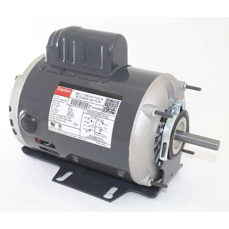 Dayton 4VAG5 - Capacitor-Start Belt Drive Motor, 1/3 HP, 48 Y Frame, 115/208-230 V AC Voltage, 1,725 Nameplate RPM