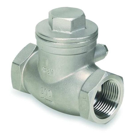 4VMT7 - 1/4" NPT Stainless Steel Swing Check Valve