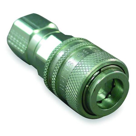 Eaton Aeroquip FD90-1041-04-04 - Hydraulic Quick Connect Hose Coupling, Steel Body, Push-to-Connect Lock, 7/16"-20 Thread Size